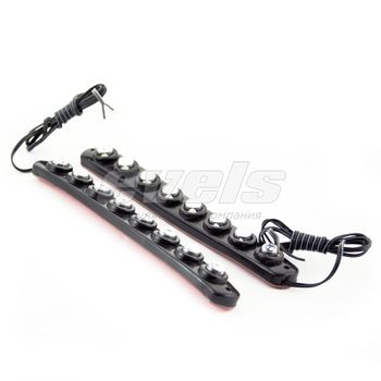 Габаритные огни "Маяк" DRL-SP0812 ОРАНЖЕВЫЕ гибкие (166x18мм, комплект)